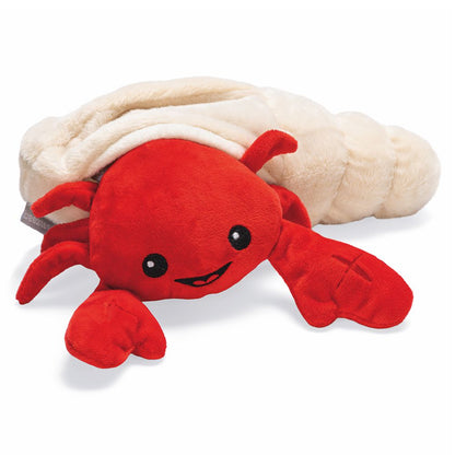 Beeztees Plüsch-Hundespielzeug - Muschel mit Krebs - Versteckspiel ohne Squeaker