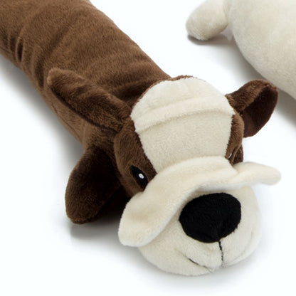 Beeztees Plüsch-Hundespielzeug STRETCHOS - dunkelbraun