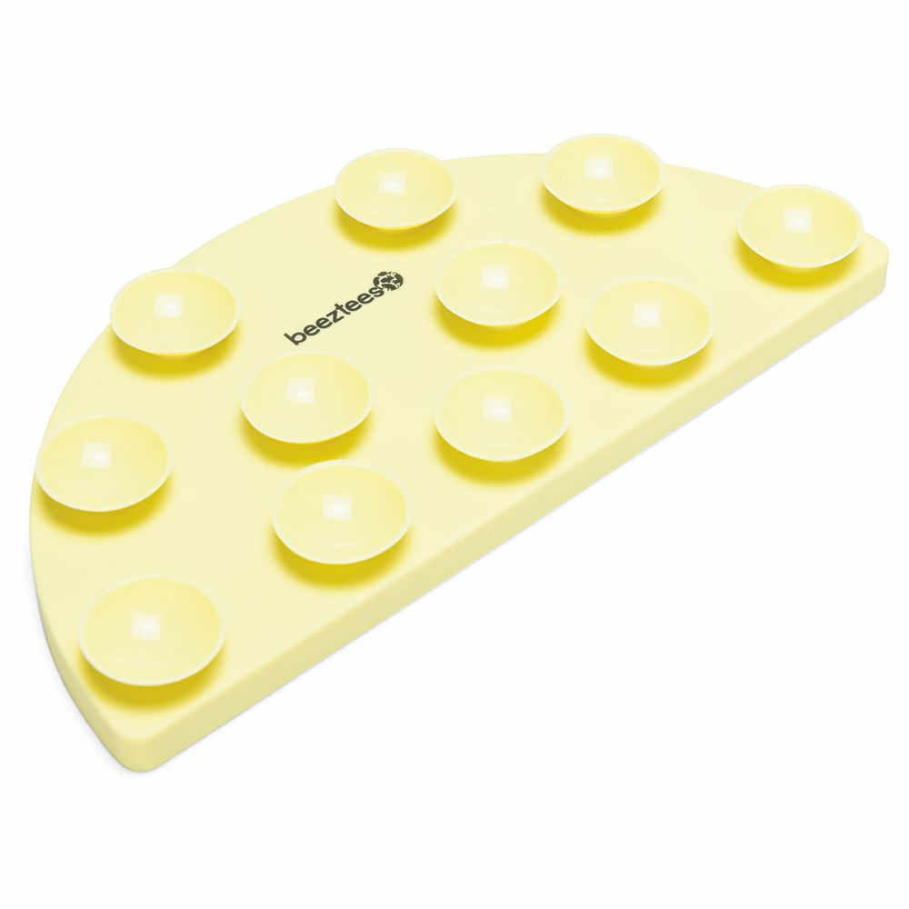 Beeztees Puppy Leckmatte Regenbogen - 20 x 10 cm - gelb - Silikon Schleckmatte Anti-Schlingmatte