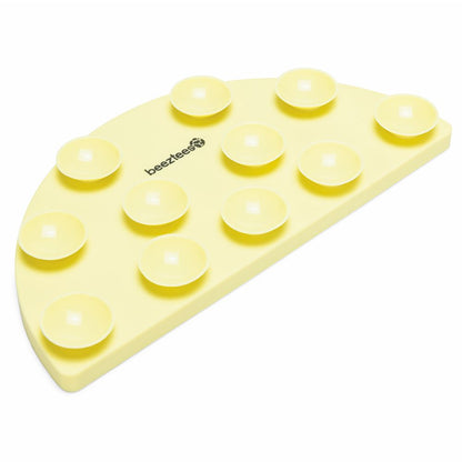 Beeztees Puppy Leckmatte Regenbogen - 20 x 10 cm - gelb - Silikon Schleckmatte Anti-Schlingmatte