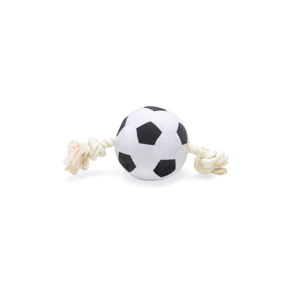 Beeztees Plüsch-Ball mit Seil - Apportieren Zerren Suchen - Apportierspielzeug