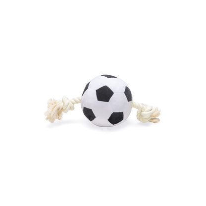 Beeztees Plüsch-Ball mit Seil - Apportieren Zerren Suchen - Apportierspielzeug