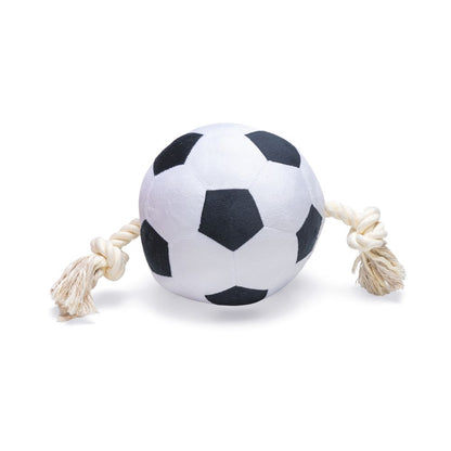 Beeztees Plüsch-Ball mit Seil - Apportieren Zerren Suchen - Apportierspielzeug