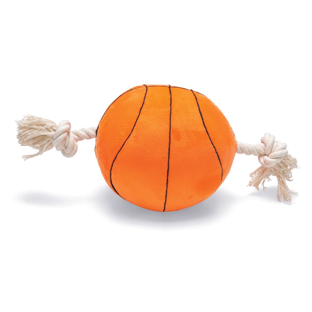 Beeztees Plüsch-Ball mit Seil - Apportieren Zerren Suchen - Apportierspielzeug
