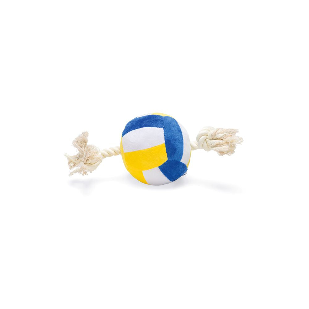 Beeztees Plüsch-Ball mit Seil - Apportieren Zerren Suchen - Apportierspielzeug