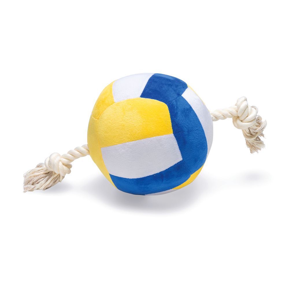 Beeztees Plüsch-Ball mit Seil - Apportieren Zerren Suchen - Apportierspielzeug