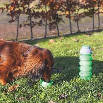 Beeztees Silikon-Trinkflasche KAE - Wassernapf Reisenapf Wasserflasche unterwegs