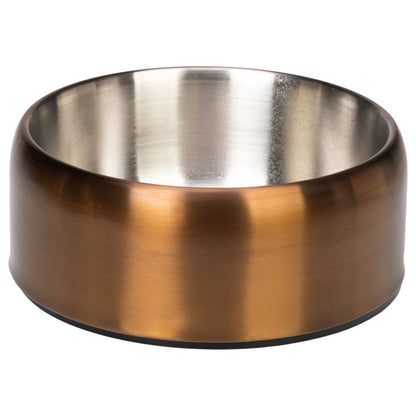 Designed by Lotte Edelstahl Hundenapf NOAR - bronze/schwarz/gold - Futternapf Wassernapf
