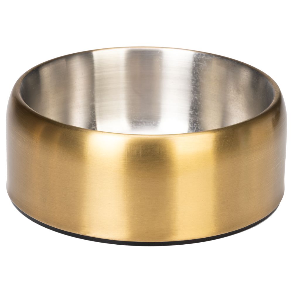 Designed by Lotte Edelstahl Hundenapf NOAR - bronze/schwarz/gold - Futternapf Wassernapf