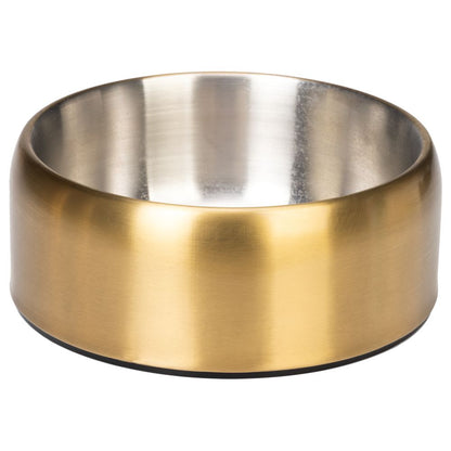 Designed by Lotte Edelstahl Hundenapf NOAR - bronze/schwarz/gold - Futternapf Wassernapf
