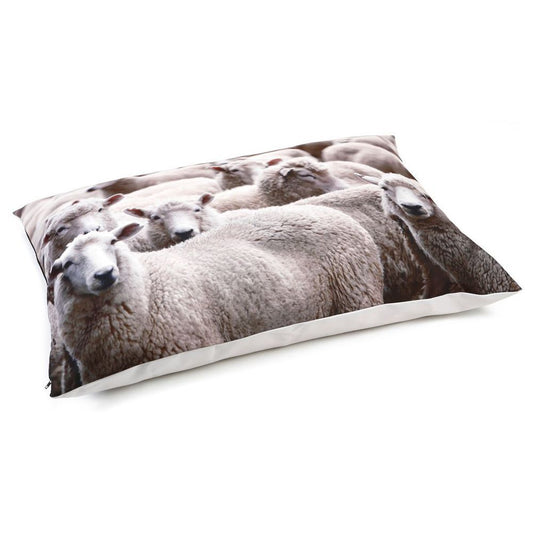 Beeztees Loungekissen Schafe - 95 x 65 cm - Hundekissen Schlafplatz Hundebett