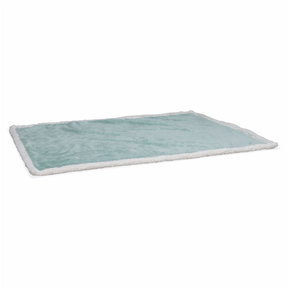 Beeztees Plüsch-Welpendecke MONEGO - mint/weiß - 100 x 70 cm - Puppy Hundedecke