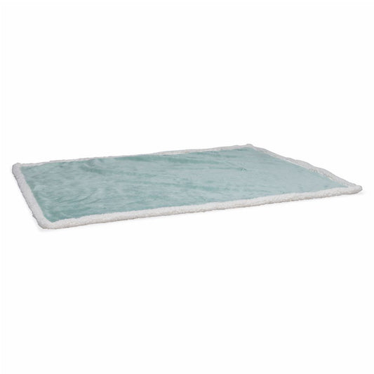 Beeztees Plüsch-Welpendecke MONEGO - mint/weiß - 100 x 70 cm - Puppy Hundedecke