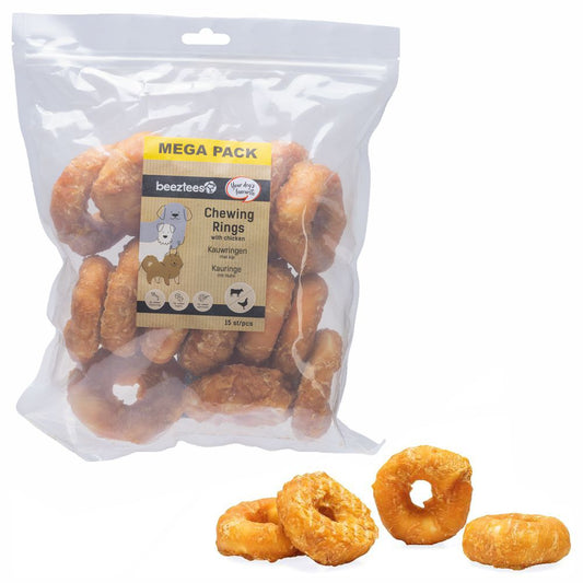 Beeztees Kauringe mit Huhn - 15 Stück - 7