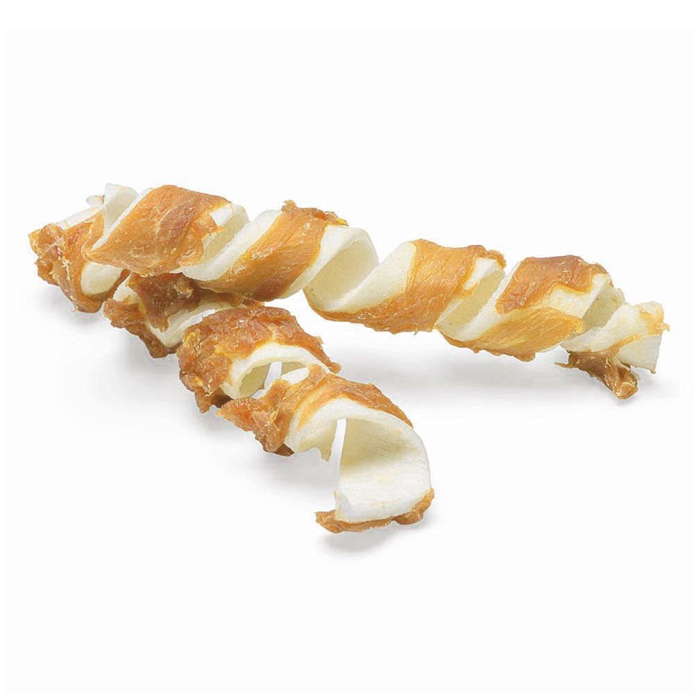 Beeztees Rinderhaut Kau-Twisters - Huhn - 2 Stück - 18 cm - Hundesnack Kausnack Leckerli