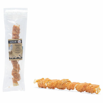 Beeztees Rinderhaut Kau-Twister - Huhn - 25 cm - Hundesnack Kausnack Leckerli