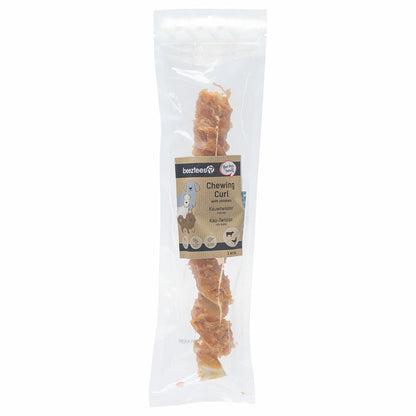 Beeztees Rinderhaut Kau-Twister - Huhn - 25 cm - Hundesnack Kausnack Leckerli