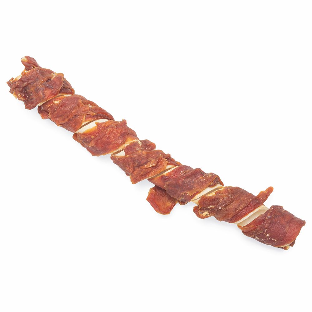 Beeztees Rinderhaut Kau-Twister - Ente - 25 cm - Hundesnack Kausnack Leckerli