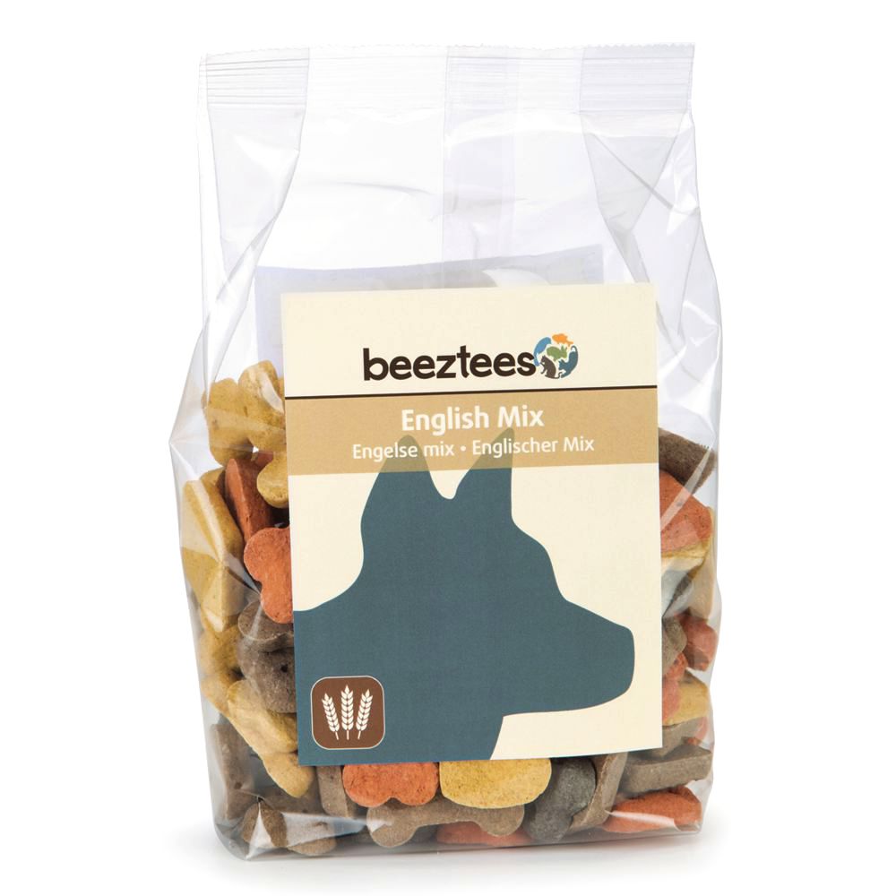 Beeztees Cookies ENGLISH MIX - Getreide & Fleisch Snacks - Kekse Leckerli 400g