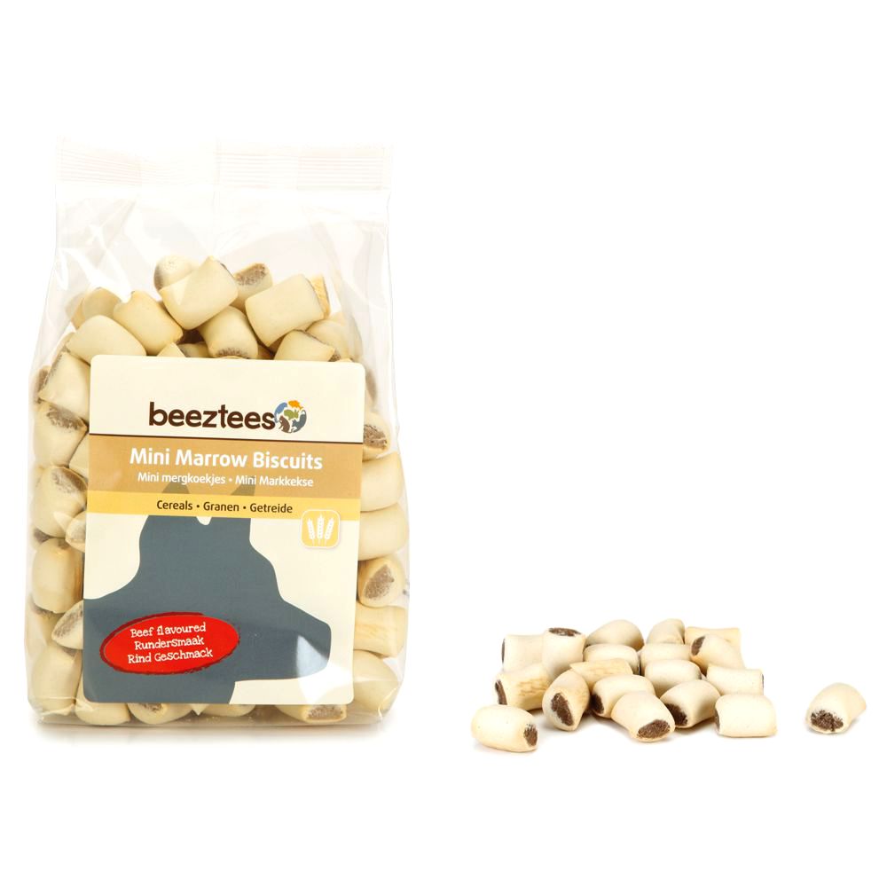 Beeztees Cookies MINI MARKKEKSE - Getreide & Rind Snacks - Kekse Leckerli 400g