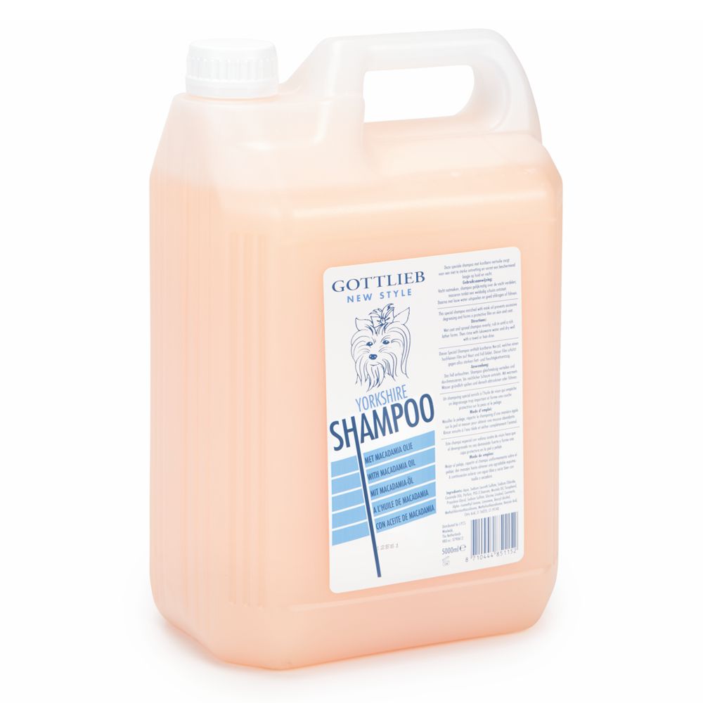 Gottlieb New Style Yorkshire Shampoo - mit Macadamia Öl - Hundeshampoo - 5 l