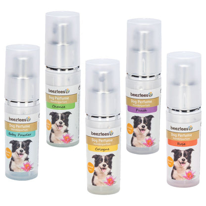 Beeztees Hundeparfüm - 5 verschiedene Düfte - Parfum für Hunde - Duftspray - 9 m