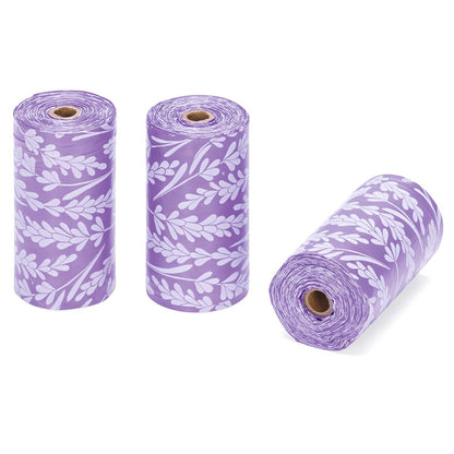 Beeztees Kotbeutel - Lavendel - 6 Rollen - 90 Stück - Vorratspack - Kottüten