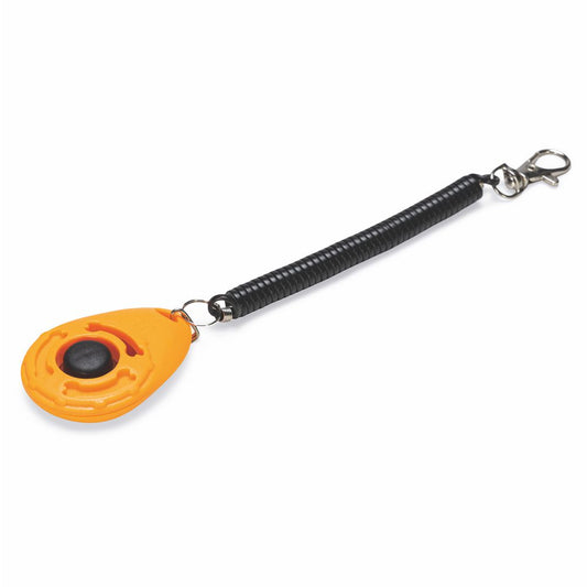 Beeztees Clicker - Hund Katze Pferd - orange - Klicker für Training u. Erziehung