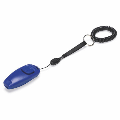 Beeztees Clicker mit Pfeife - blau - Klicker für Training und Erziehung - Hunde