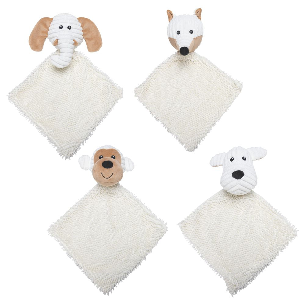 Beeztees ECO Plüsch-Schmusetuch - Hundespielzeug - Welpenspielzeug - Kuscheltuch