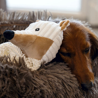 Beeztees ECO Plüsch-Schmusetuch - Hundespielzeug - Welpenspielzeug - Kuscheltuch