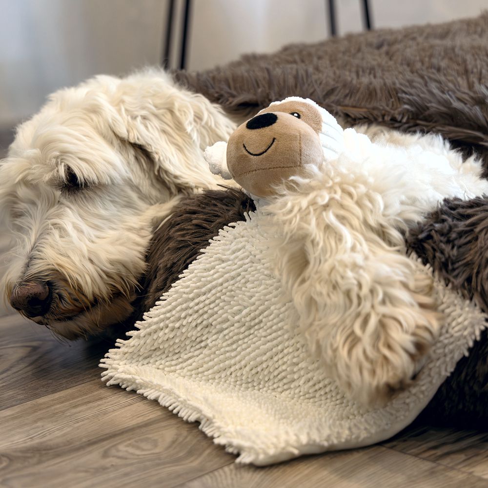 Beeztees ECO Plüsch-Schmusetuch - Hundespielzeug - Welpenspielzeug - Kuscheltuch