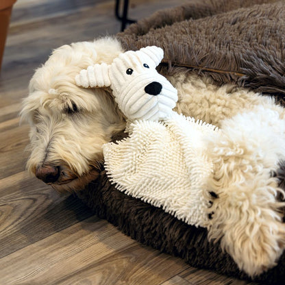 Beeztees ECO Plüsch-Schmusetuch - Hundespielzeug - Welpenspielzeug - Kuscheltuch