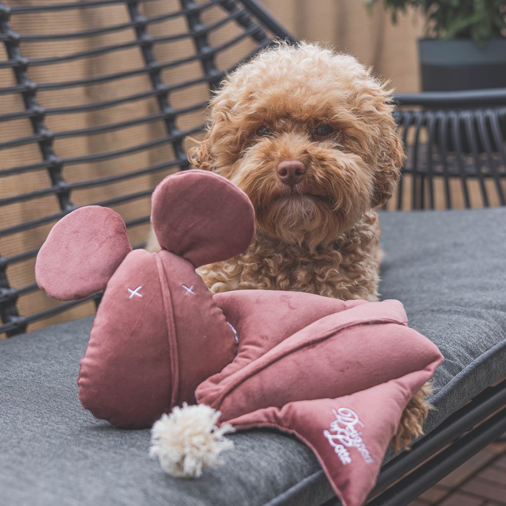 Designed by Lotte Maus ADIO - 18 cm - Samt-Hundespielzeug - Kuscheltier