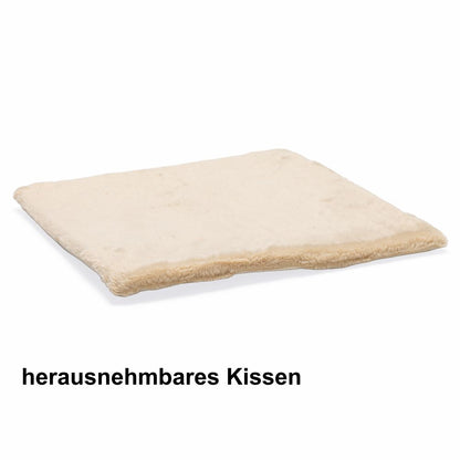 Beeztees Plüsch-Katzenhöhle MOZA - 40x40 cm - Katzenhaus Katzenbett Kuschelhöhle