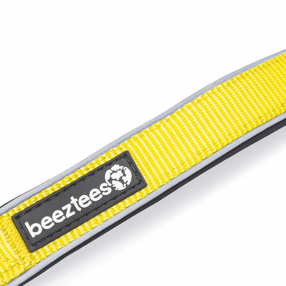 Beeztees Premium Sicherheitshalsband PARINCA - Nylon gelb - LED Hundehalsband