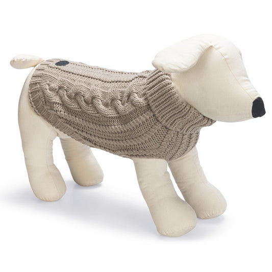 Designed by Lotte Hundepullover HAIDA - beige Hundejacke Hundemantel Sweater