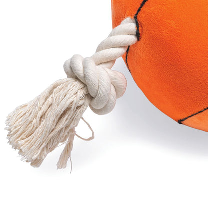 Beeztees Plüsch-Ball mit Seil - Apportieren Zerren Suchen - Apportierspielzeug
