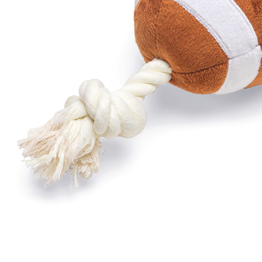 Beeztees Plüsch-Ball mit Seil - Apportieren Zerren Suchen - Apportierspielzeug