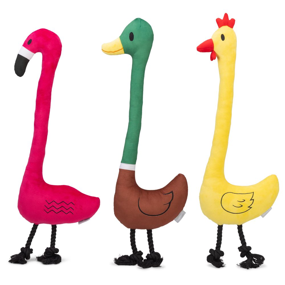 Beeztees Plüsch-Hundespielzeug - 75 cm - mit Seil - Kuscheltier ohne Squeaker