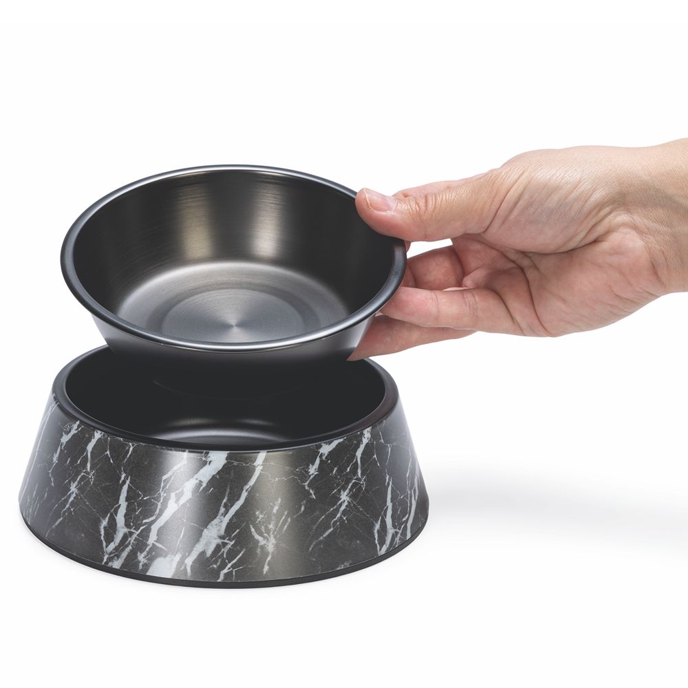 Designed by Lotte Hundenapf MEIS - Edelstahl - Futternapf Wassernapf marmoriert