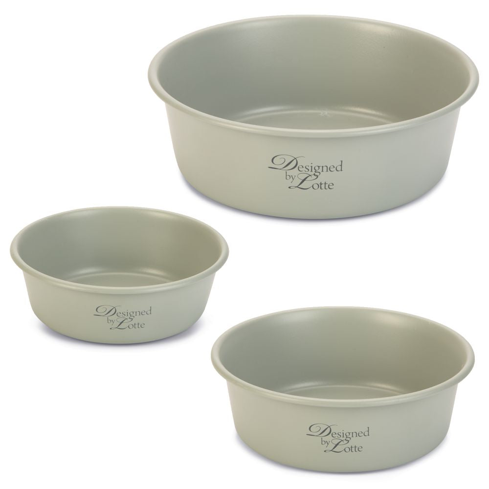 Designed by Lotte Hundenapf FERIBO - Edelstahl hellgrau Futternapf Wassernapf