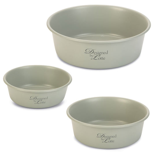 Designed by Lotte Hundenapf FERIBO - Edelstahl hellgrau Futternapf Wassernapf