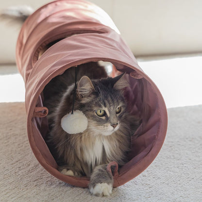 Designed by Lotte Katzentunnel CYLLA - 25 x 65 cm - Samt - Spielspaß für Katzen