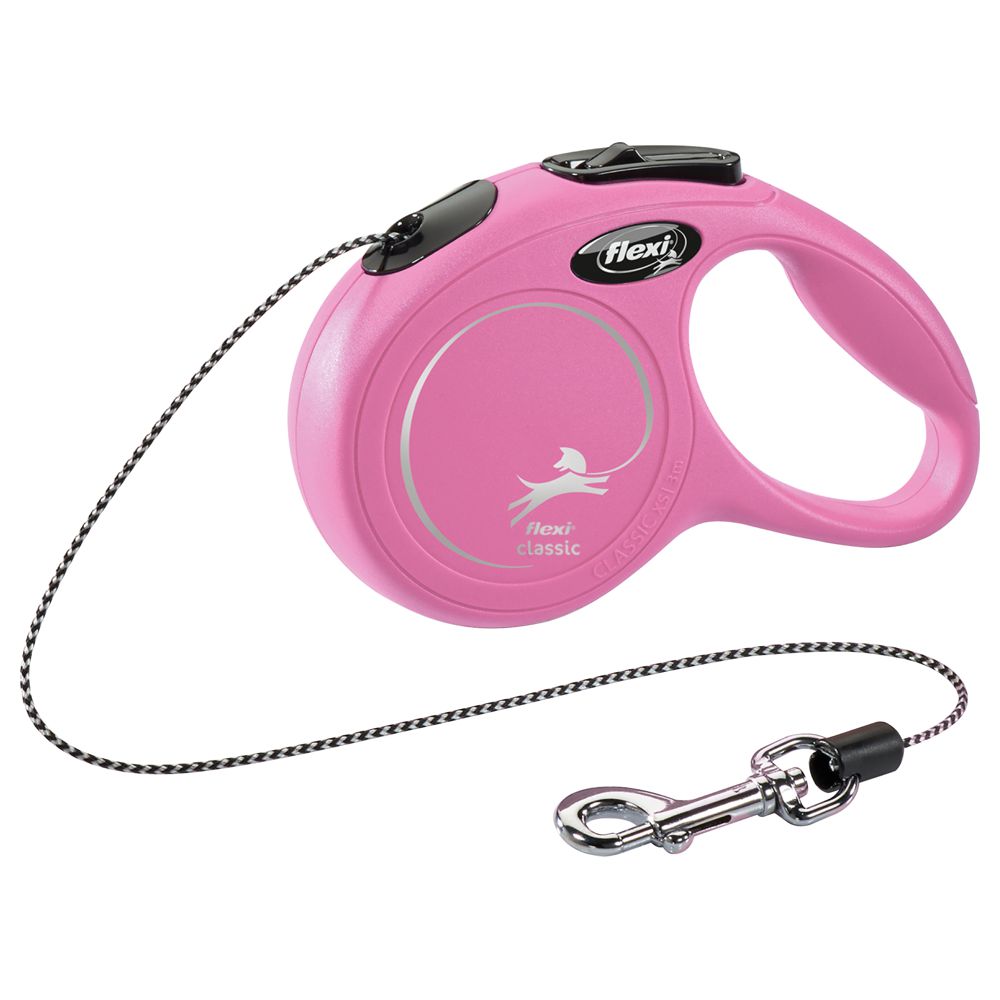 flexi CLASSIC - XS - Seil-Leine - 3 Meter - pink