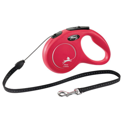 flexi CLASSIC - S - Seil-Leine - 5 Meter - rot