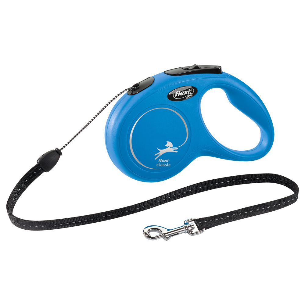 flexi CLASSIC - S - Seil-Leine - 5 Meter - blau