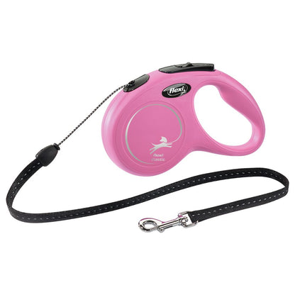flexi CLASSIC - S - Seil-Leine - 5 Meter - pink