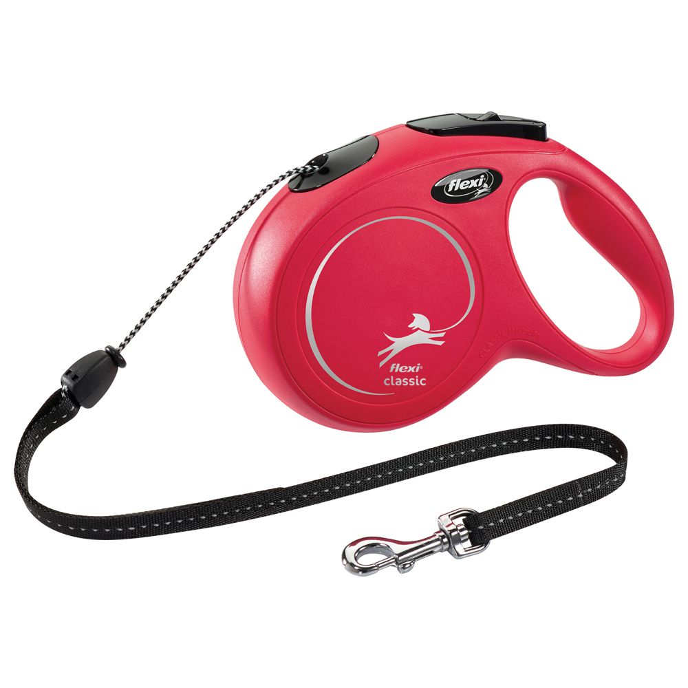 flexi CLASSIC - M - Seil-Leine - 8 Meter - rot