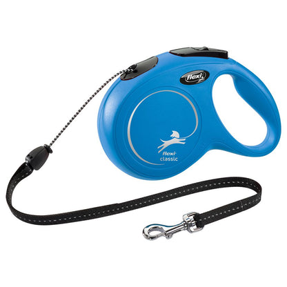 flexi CLASSIC - M - Seil-Leine - 8 Meter - blau